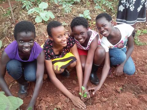 Students of Gayaza High School at the 2nd Annual School Camp 2015